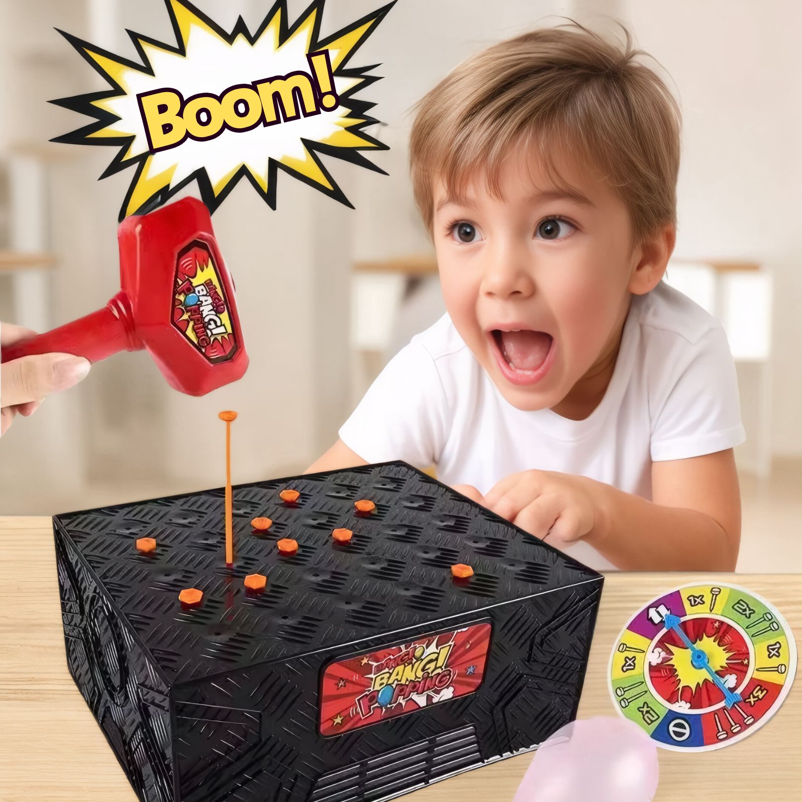 Whack a Balloon Game, Tricky Board Games, Boom Balloon Game for Family Party Adults and Kids