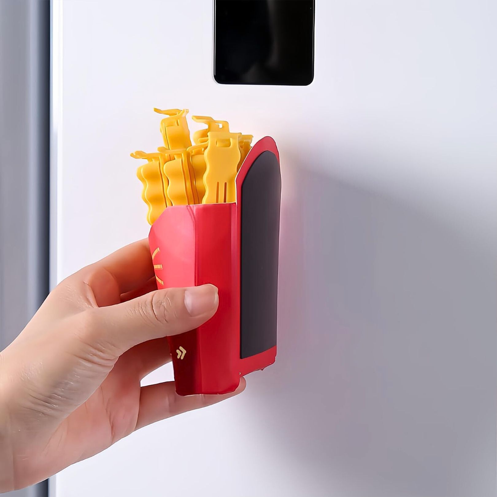 French Fries Shaped Bag Sealing Clips 12PCS , French Fries Fridge Magnetic Decoration