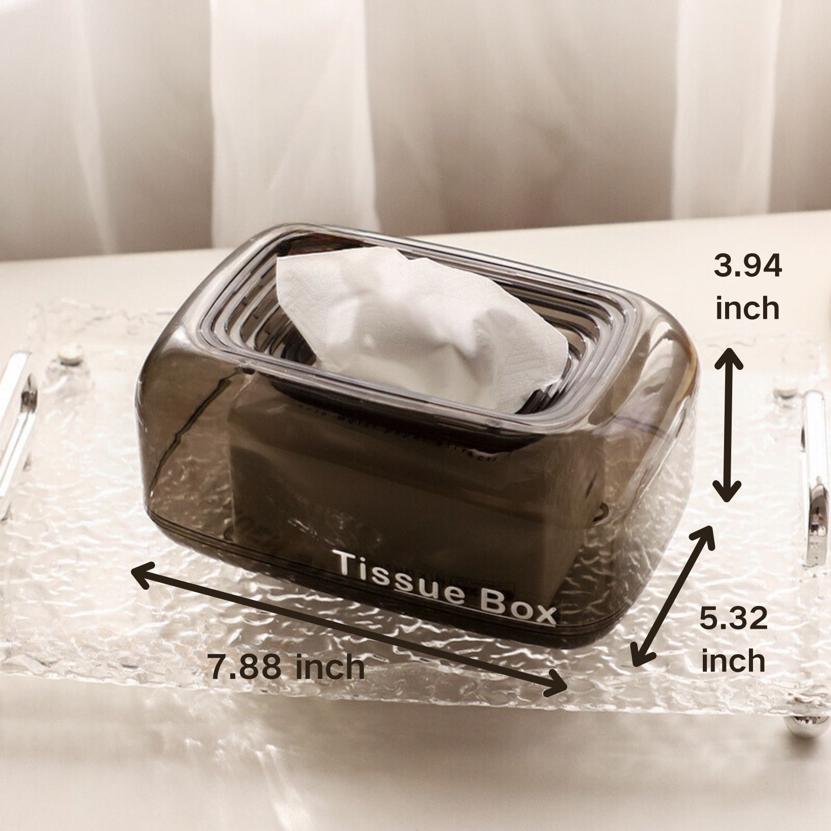 Self Sinking Rectangular Tissue Box Cover, Kleenex Tissue Holder