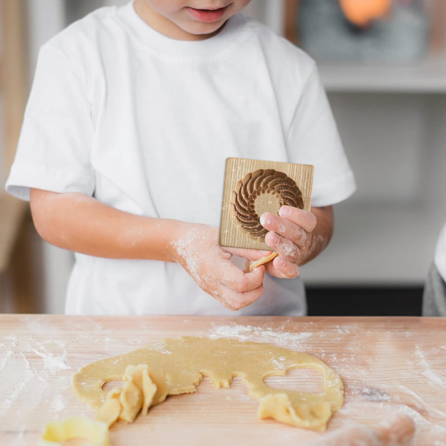 Wooden Cookie Biscuit Mold