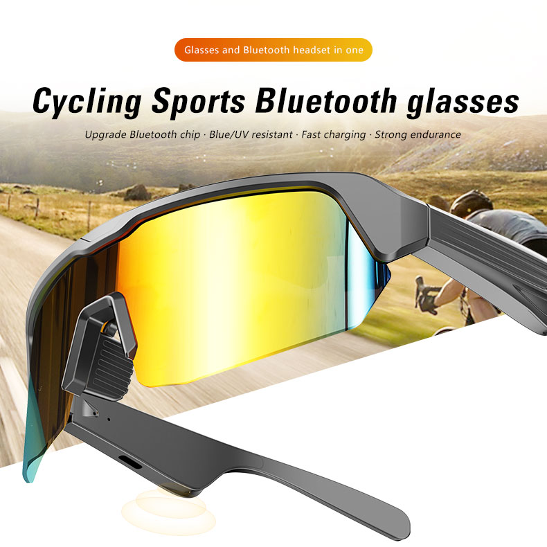 Wholesale Outdoor Sports Smart Sunglasses Fashion Bluetooth Cycling Goggles for Listening to Music & Making Calls