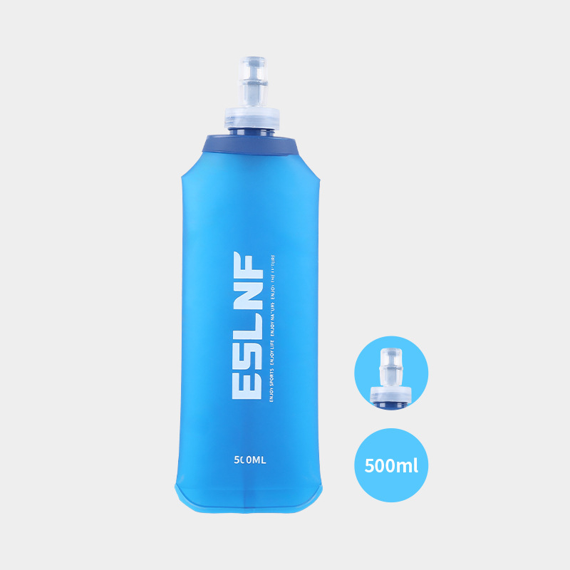 Hot Selling 250ml 500ml Soft Flask Collapsible Water Bottle for Running and Bicycle TPU Free Customized Samples