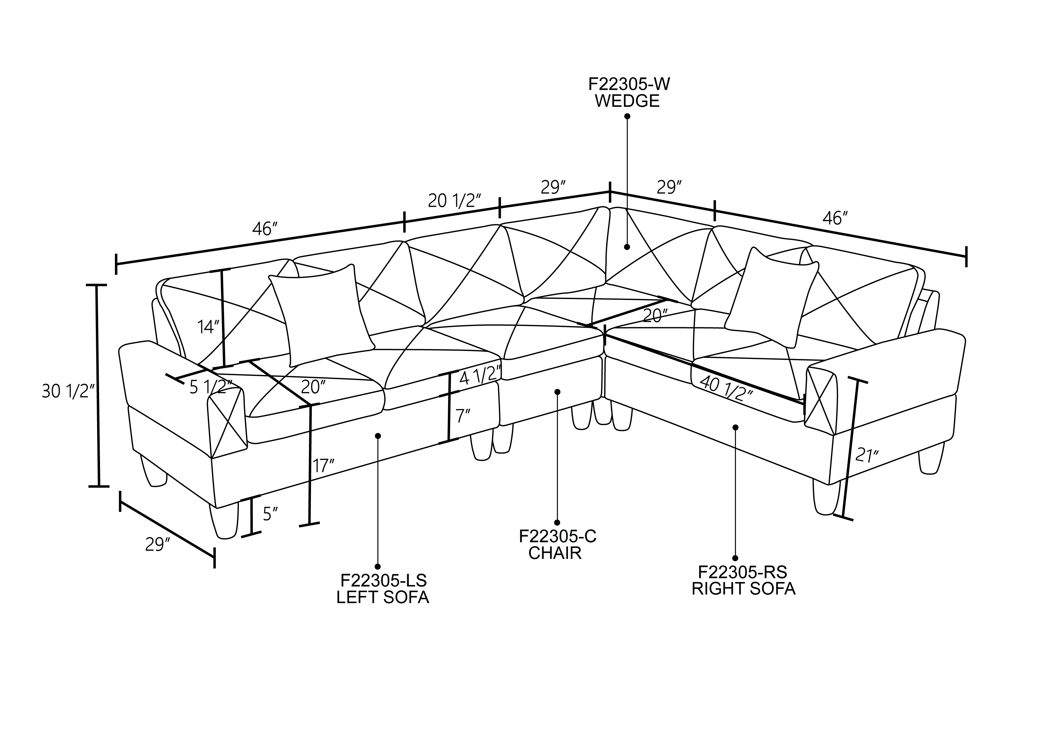 Living Room Sofa Set